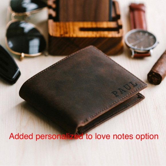 Personalized Wallet, Mens Wallet, Engraved Wallet, Leather Wallet, Custom - Picture 2 of 6